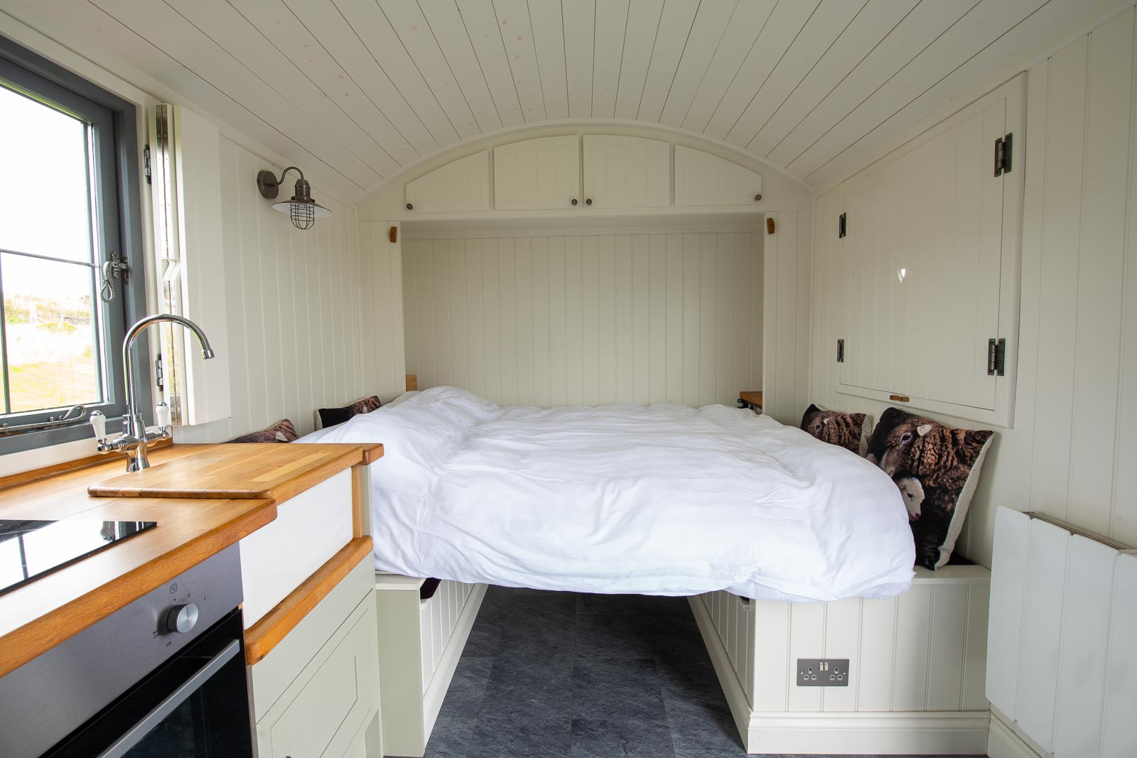 The drop-down bed